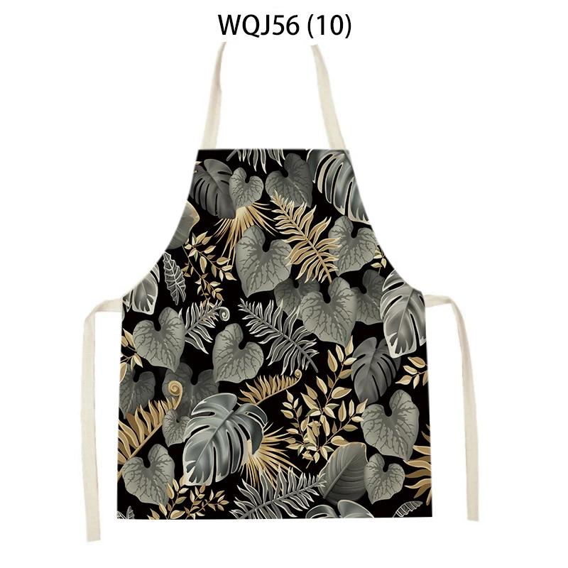 Cactus Pattern Home Cleaning Kitchen Aprons Plant Flowers Adult Kids Waist Bib Baking Accessories Cleaning Antifouling Apron