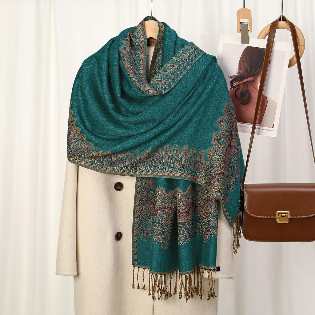 New Ethnic Style Polyester Tassel Long Scarf European and American Versatile Fashion High-quality Women's Shawl Scarf