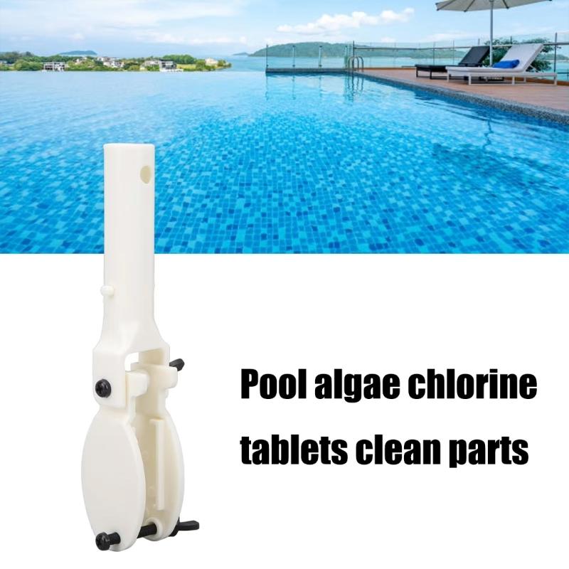 Chlor-Tablettenhalter Weißer Spender für 3-Zoll-Tabletten Poolreinigung Zubehör Tablettenbefestigungsstange für Schwimmbäder