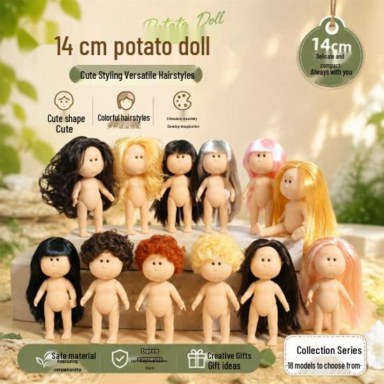 24CM Mia Potato Doll Set: Customizable Handmade Girl DIY Naked Doll