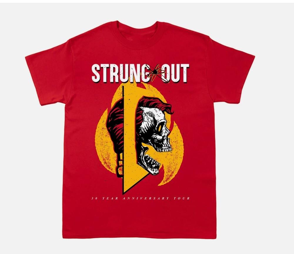 

Strung Out 30 Years Anniversary Tour Red Shirt Full Size S-5XL Gift Fans Unisex T-Shirt XL