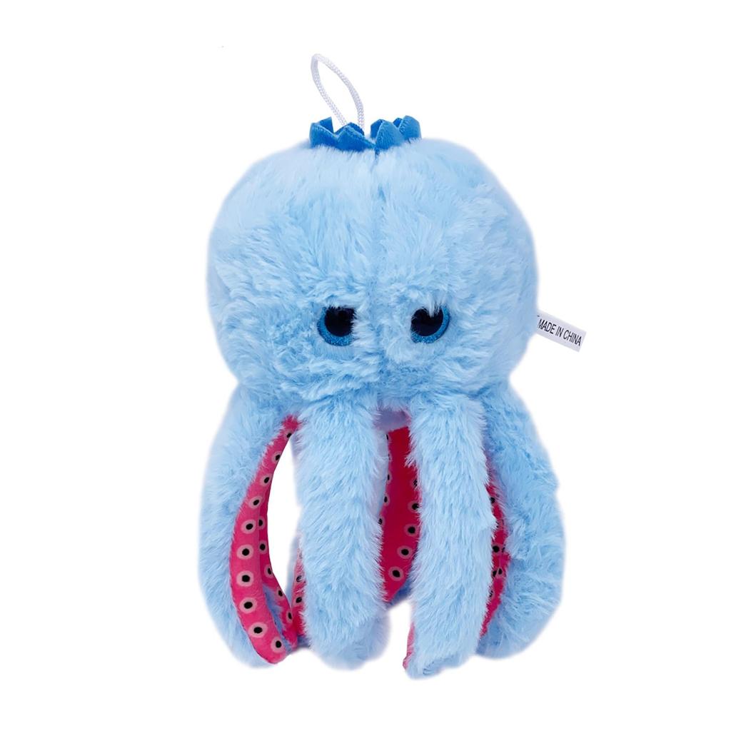 Italian Brain Lot Blueberini Octopussini Plush Toy, 20cm Throw Pillow, Soft, Cute, and Fun, Room Decor, Figurine, Kids' Holiday Gift (Q)