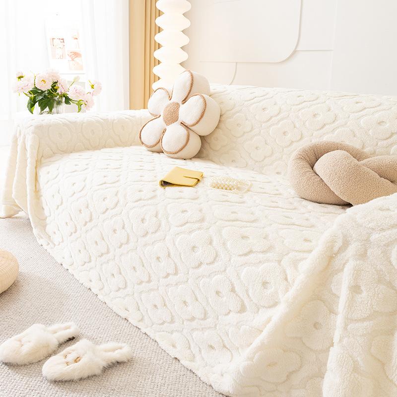 Plush Sofa Cover Cloth Winter Full Cover Sofa Cover Sofa Cover One Piece Sofa Cover