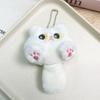 Cartoon Cat Plush Keychain Plush Stuffed Bear Pendant with Tail Funny Rabbit Doll Keyring  Couple