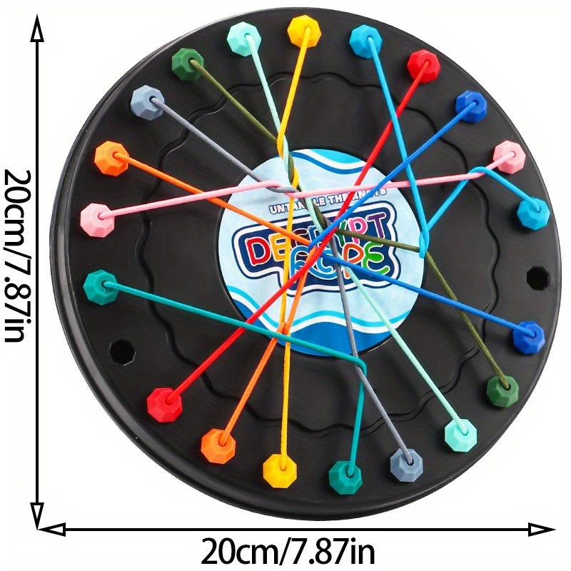 Verdrehtes Seil Puzzle Spiel Gehirnige Knoten Seil Entwirrungs Brettspiel, Seilknoten Herausforderungsspiel, Schnur Lösungs Zentrum Schnürungs Spielzeug