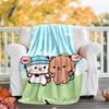 Bubu Dudu Theme Printed Blanket - Perfect for Couch, Bed, Travel & Outdoor Use | Machine Washable, Cozy & Durable.