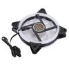 RGB Fan Multicolored Chassis Fans Desktop Computer CPU Cooling Aurora Silent 12cm(Aurora Double Aperture Multicolored