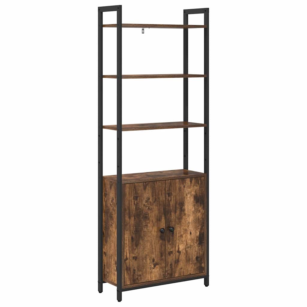 Bookshelf Smoked Oak 60 x 24 x 161 cm Engineered Wood