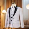 Boys' Silver Sequin Suit Set - Performance & Ceremony Outfit