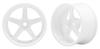 Yokomo 5-Speichen-Räder (Weiß) für Drift, 6mm Offset, Set of 2, RP-6113W6A