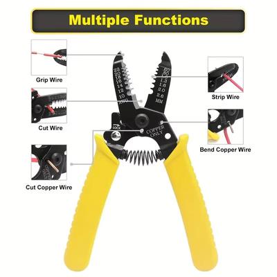 1Pcs Self Stripping Pliers High Carbon Steel Multifunctional Wire Stripper Cutter Crimper Wire And Cable Cutting Clamping Tools