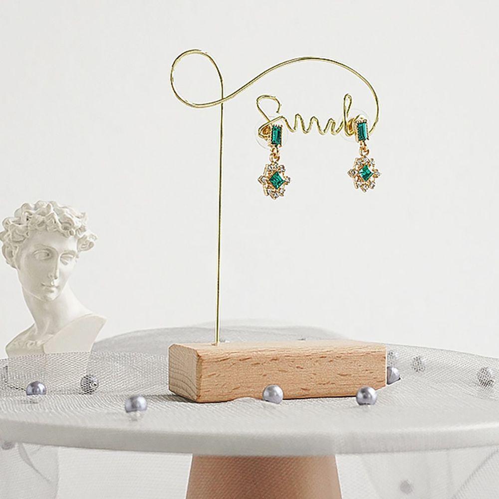 Jewellery Organizer Holder Jewelry Display Stand Bracelet Earring Wood Base Rack Necklace Storage