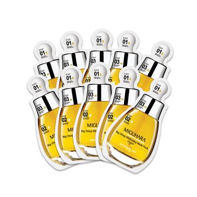 MIGUHARA Big 3 Step Glowing Mask Pack Origin 10 Sheets Special Care for Moisturizing