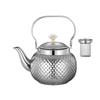 Stainsless Steels Teas Pots with Infuser Water Kettles Round Coffee Teas Pots Stovetop Kettles for Loose and Teas Bag