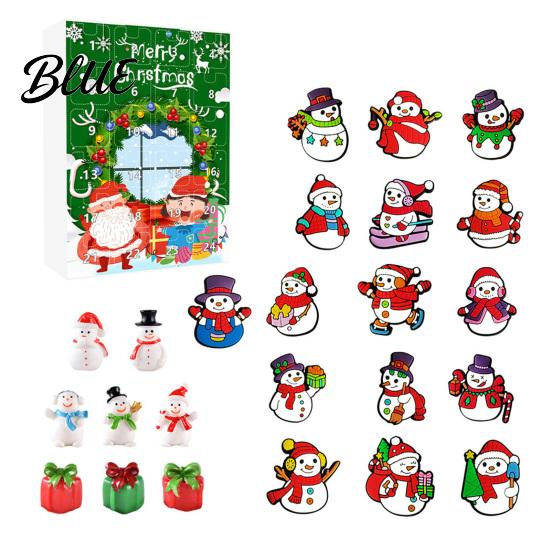 Advent Calendar for Set Kids 24-Day Countdown Christmas Snowman House Decor Xmas Gift Holiday 2D