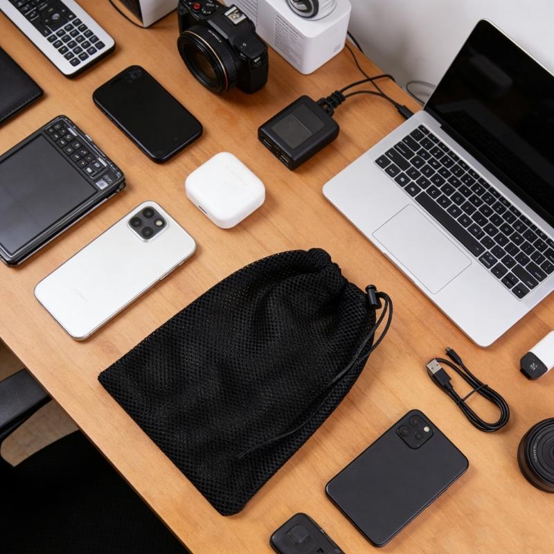 Breathable Mesh Organiser Pouch for Sports Camera Gear Nylon Camera Accessories Storage Bag for Travel Adventure