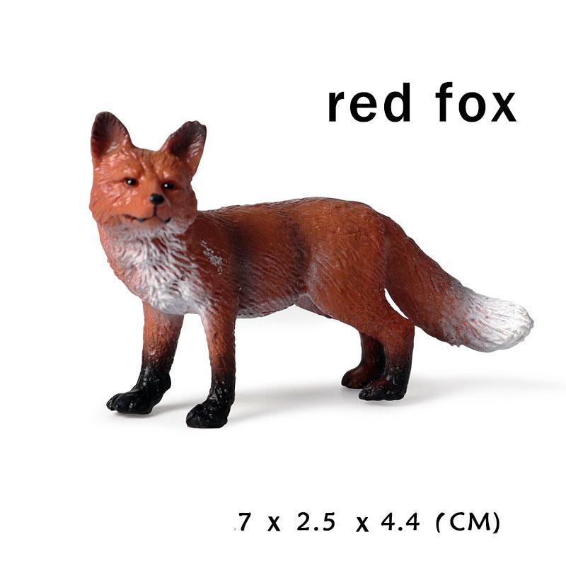 

19 стилей, имитация животного, модель дикого твердого пластика, слона, носорога, бурого медведя, тигра, льва, леопарда, лошади, модель игрушки, украшения red fox