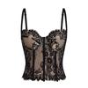 Transparent Lace Corset Slim fit Suspender Vest Spicy Girl Style Crop Tops  Ladies