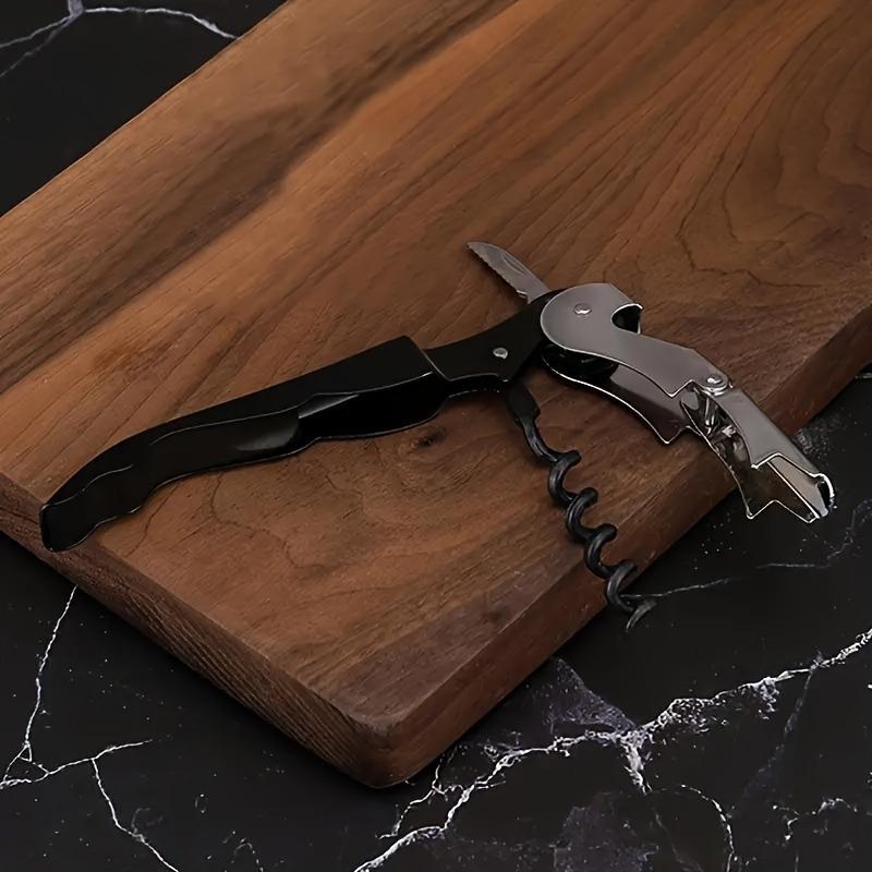 1pc, Easy-Glide Stainless Steel Corkscrew - 4.7" Effortless Wine Opener For Home & Rv Use