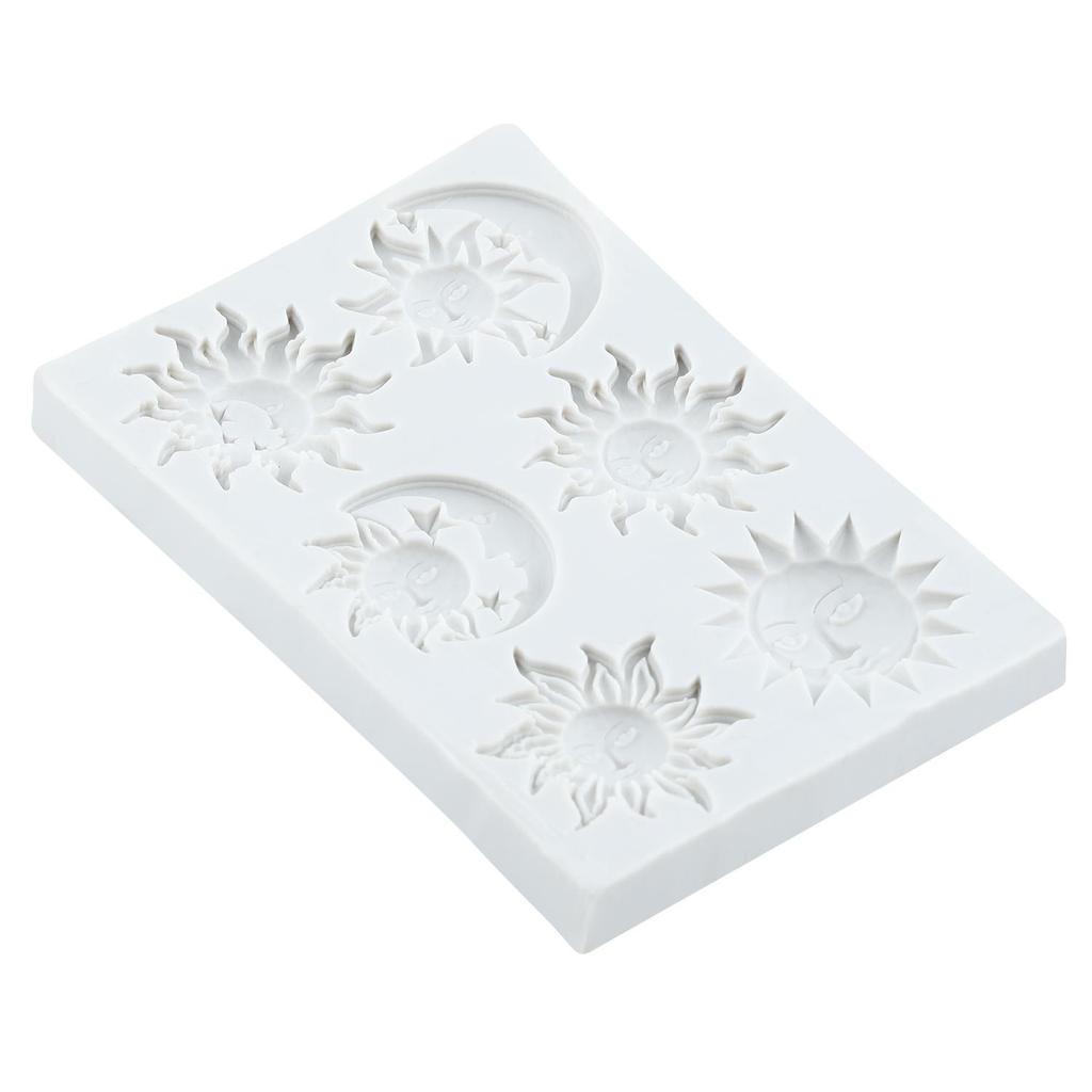 Sonne Mond Gesicht Stern Silikonform Altgriechische Mythologie Fondantformen Kuchen Dekorationswerkzeuge Cupcake Topper Süßigkeiten Harz Ton Schokolade Gumpaste Form