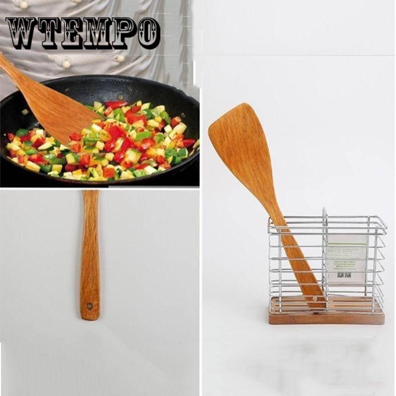 Bamboo Wood Spoon Holder Cooking Shovels Slotted Cooking Utensils Tool Kitchen