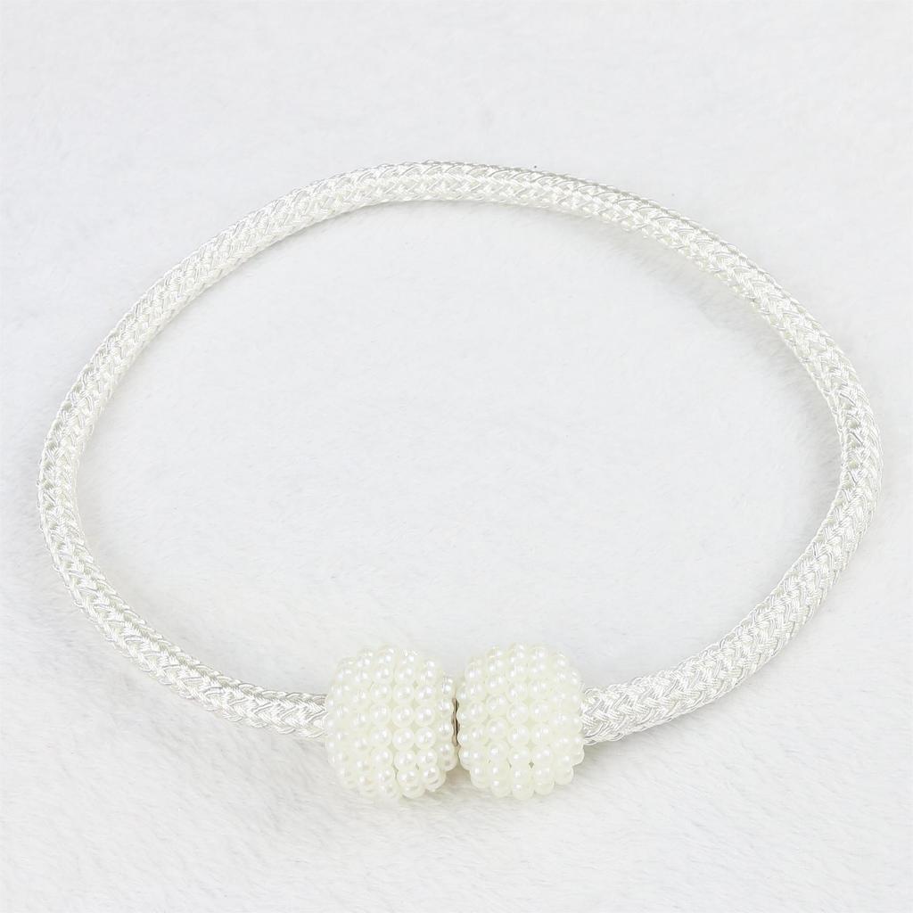 Magnetic Pearl-like Ball Curtain Holders - Set of 2 Decorative Tiebacks