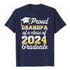 Proud Mom of A Class of 2024 Graduate Mother Senior Family T-Shirt Funny Dad Aunt Uncle Grandma Grandpa Sister Brother Tee Tops