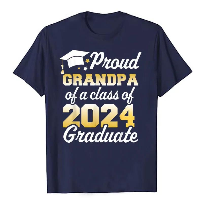 Proud Mom of A Class of 2024 Graduate Mother Senior Family T-Shirt Funny Dad Aunt Uncle Grandma Grandpa Sister Brother Tee Tops