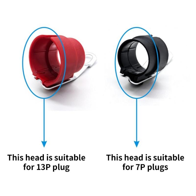 Universal Trailer Connector Mount Dustproof Plugs Holder Trailer Socket Bracket for Bike Racks RVs Horse Trailers