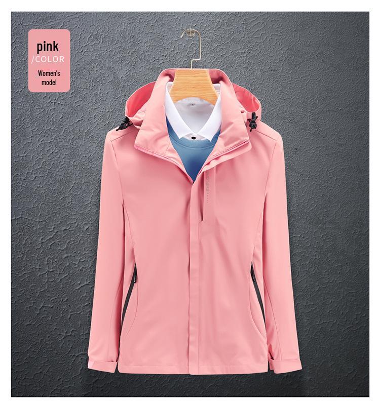 Windproof Waterproof Thin Jacket - Spring/Autumn, Breathable & Loose Fit, Trendy & Casual for Outdoor Hiking.