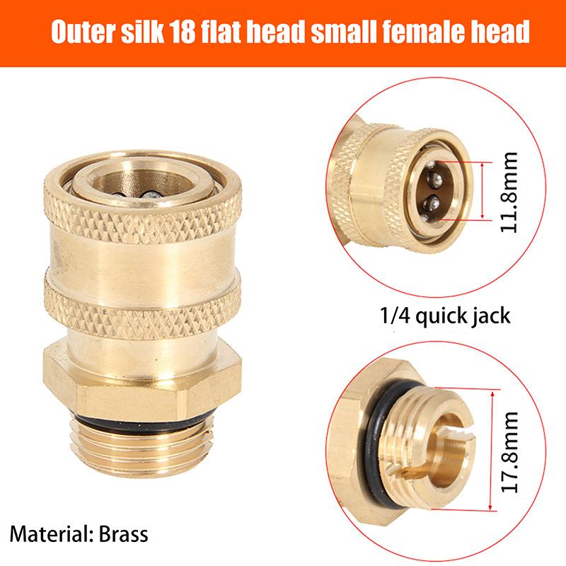 High Pressure Water Gun Water Pipe Quick Connector Car Washing Machine Water Outlet Accessories