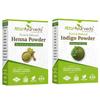 Attar Ayurveda Natural Hair Color Powder Kit Henna Indigo Combo Pack For Black Brown Shades Chemical Free Hair Dye 200 G X  Pack of 2