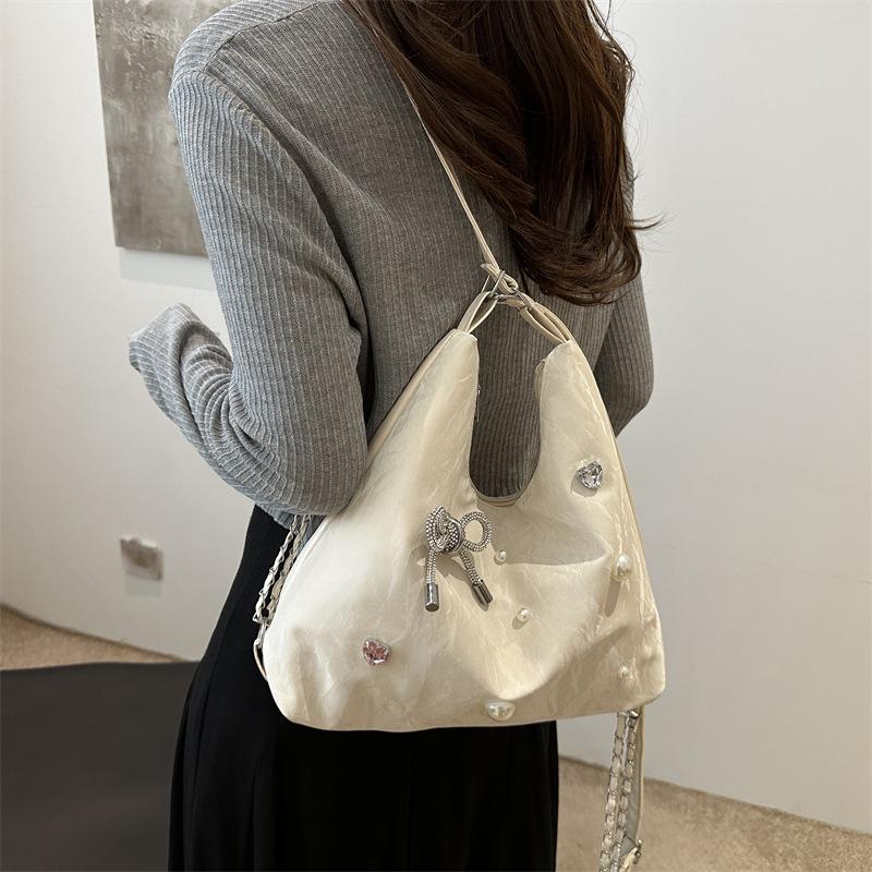 Large Capacity Bag Women 2025 New Beautiful Niche Design Commuter Casual Fashion Double Shoulder Crossbody Backpack
