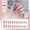Ice-Clear Nude Ballet Nail Art Medium-Length Press-On Tips