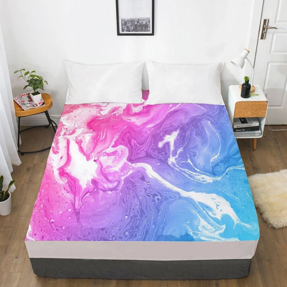 

Наматрасник, простыня на резинке, простыни, постельное белье, простыня королевского размера, 160X200 см, скандинавский серый мрамор 150x200 Deep 30cm