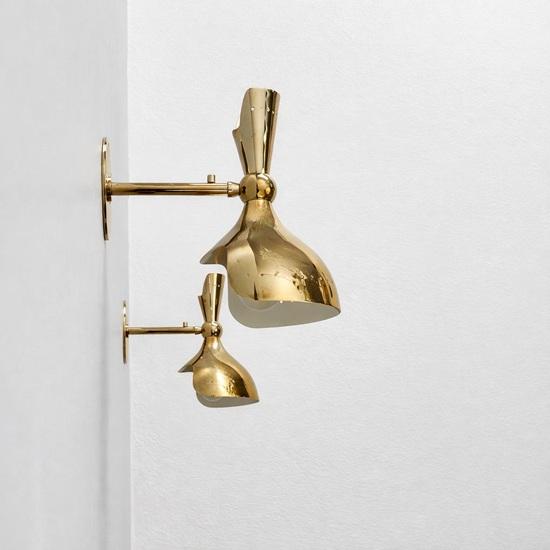 

Italian Raw Brass Wall Sconces Mid-Century Sputnik Lighting Pair Living rooms, Bedrooms, Hallways, Hotels, Cafés, Home Office Decor