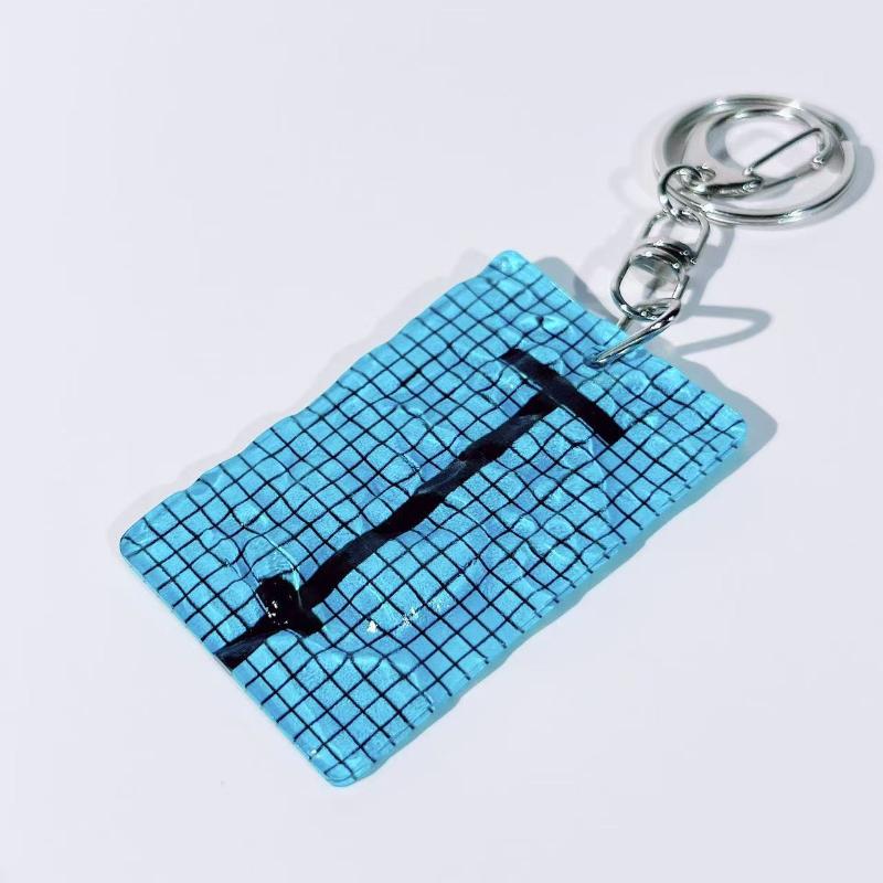

Creative Swimming Pool Keychain Wavy Keychain Decorations Car Key Ring Swimming Pool Keychain Alltaglich Pendant Swimmer S Gift A1