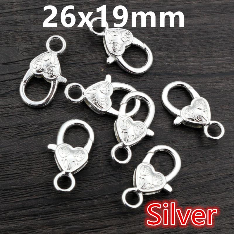 10pcs Snap Lobster Clasp Hooks Gold Silver Plated 5 Colors DIY Jewelry Making Findings for Keychain Neckalce Bracelet Supplies