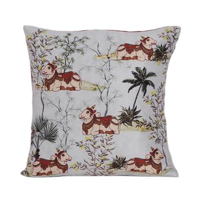 KOKO MAISON INC Happy Cow Polystain Cushion Cover | Flap Closure | Digital Printed