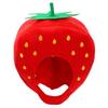Funny Cute Plush Strawberry Headband For Girl Boy Keep Warm Plush Toys Hat Plush Headgear Creative Novelty Photo Props Cap