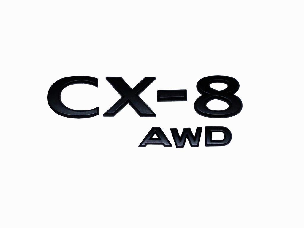 Matte Black CX-8+AWD (3DA,5BA,6BA/New Models) Car Name Emblem