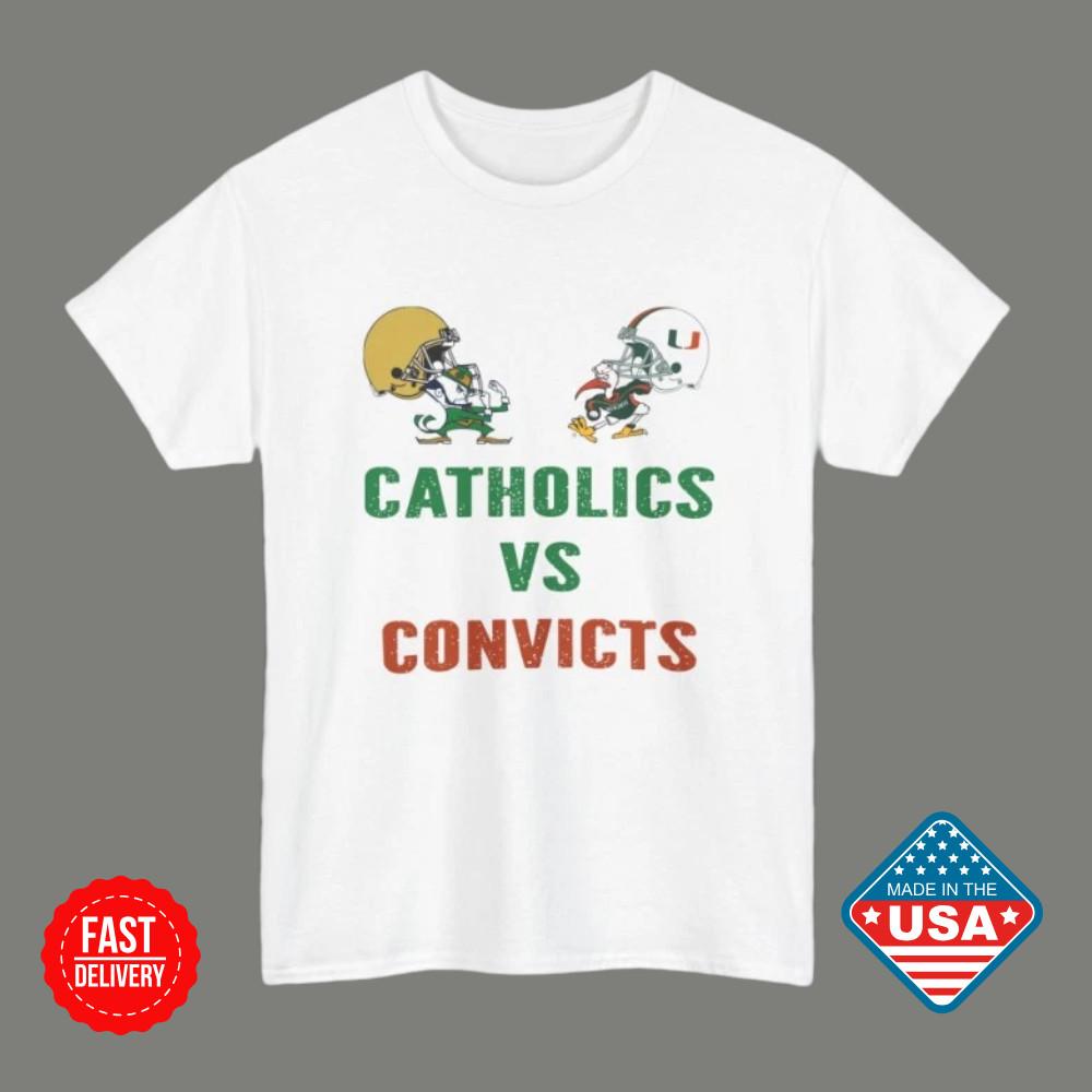 

C021Catholics vs Convicts shirt Vintage 1988 T Shirt Unisex Inspired Fan Gift Unisex T-Shirt XXXXL