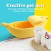 Cute Banana Shape Cat Bed Portable Cozy Cat Mat Soft Pet Sleeping Basket  For Kitten Puppy
