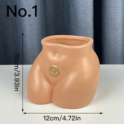 Art Body Flower Pot Succulent Pot Ceramic Planter Home Decor Indoor Decoration Desktop Ornaments Bonsai Plant Pot