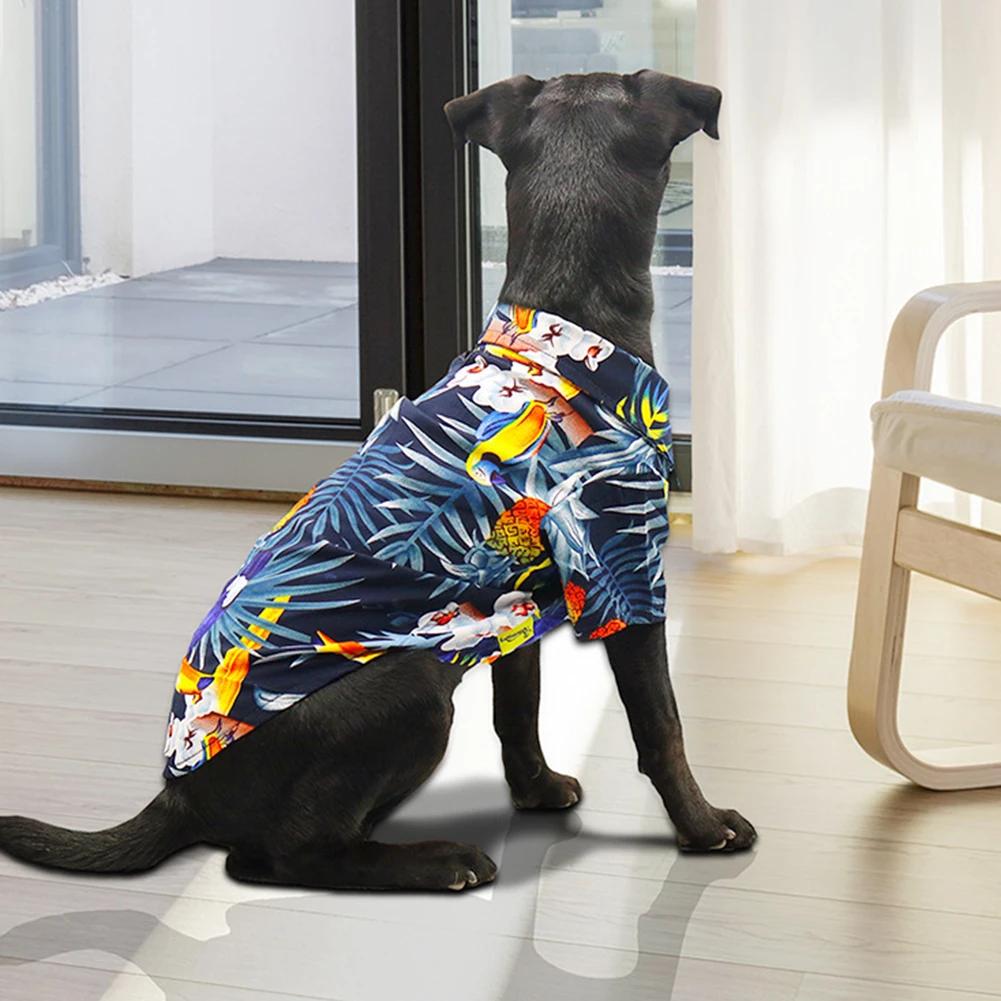 Hawaiian Style Pet Dog Clothes Dog Shirts for Small Medium Dogs Puppy Cat Clothing Ropa Perro Pug French Bulldog T Shirt