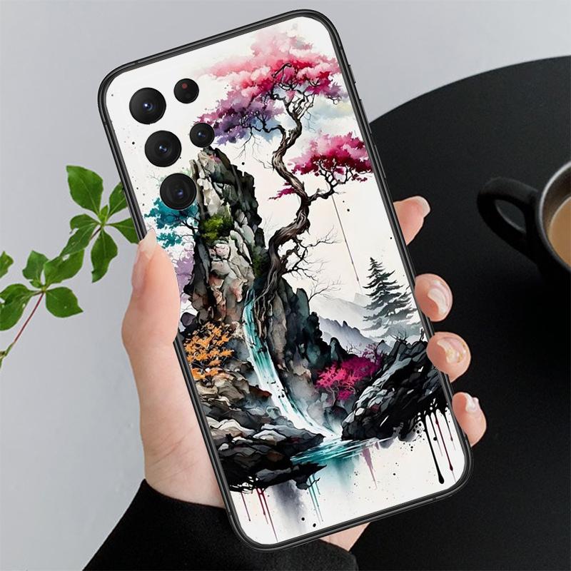 Japan Style Landscape Scaneary Phone Case For Samsung A35 A55 A54 A15 A25 A05s A05 A22 A24 A52 A33 A34 M34 M14 M54 M23