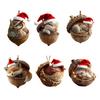 Forest Animal Acorn Ornament Woodland Creature Christmas Ornaments 2D Acrylic Cozy Pine Cone Animals Hanging Decoration for Home Party Decor