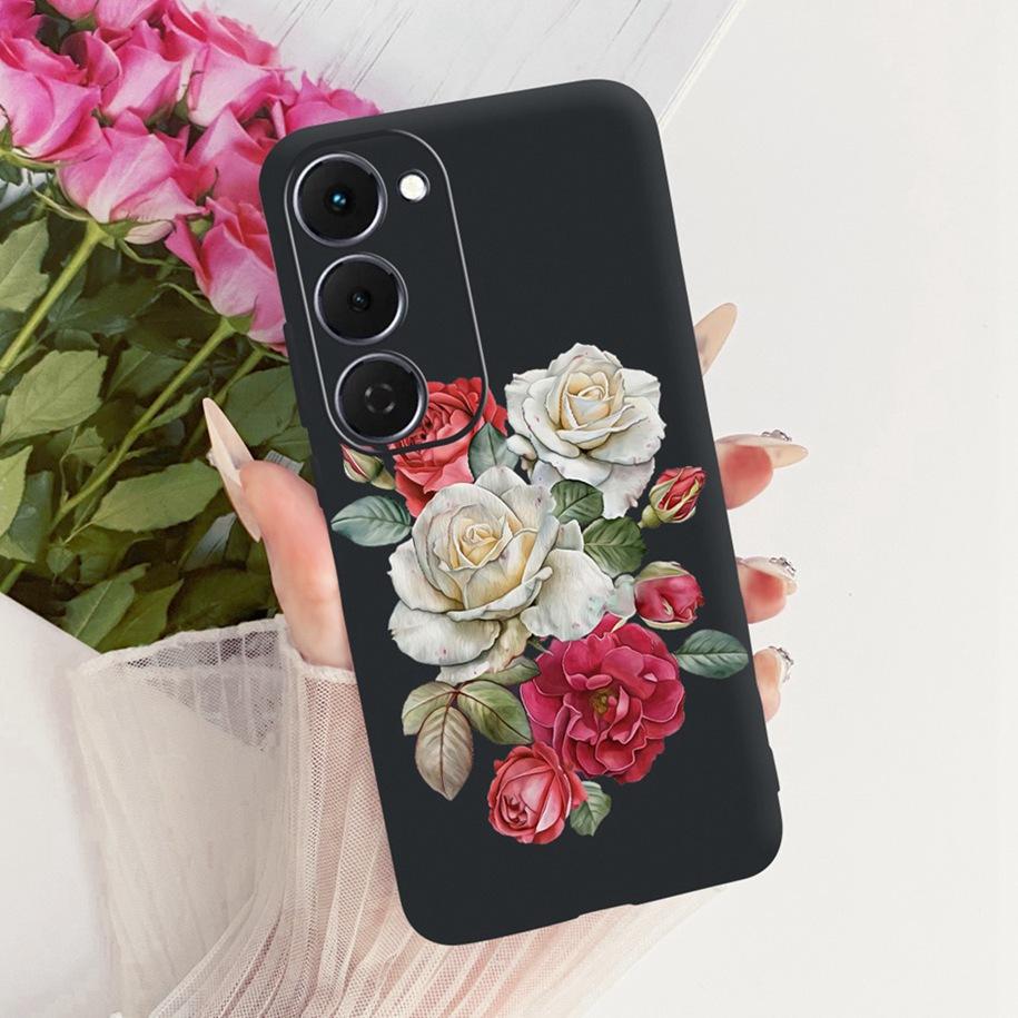 

Чехол для Tecno Spark 40 Pro 40Pro+ 4G Чехол Модный Цветочный Чехол для Телефона Тонкий Черный Силиконовый Мягкий Чехол для Tecno Spark40 40C Корпус Tecno spark 40