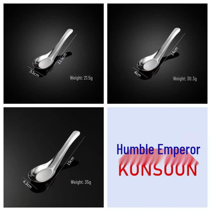 Qianxing 304 Stainless Steel Retro Deep Spoons Set