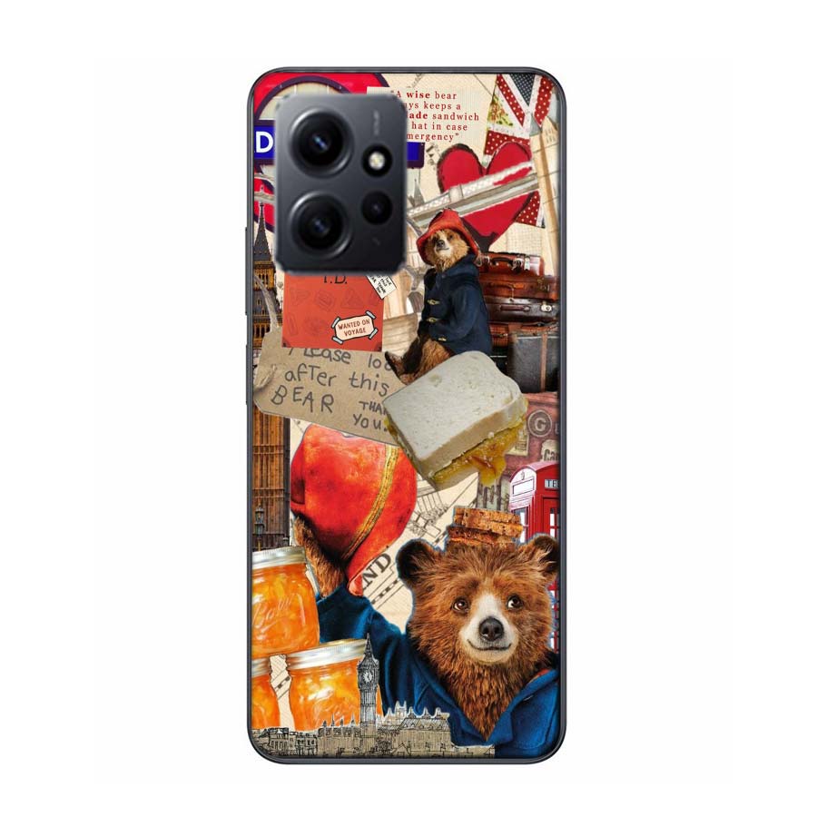Cute P-Paddington Bear Phone Case For Redmi 12 13C 12C 15C 9 10 10C Note 13 Pro Plus 14 15 Pro 9T 9C 9A TPU Soft Cover Clear Cel